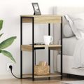 vidaXL Nočný stolík Sonoma dub 41 x 31 x 76 cm Kompozitné drevo