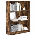 vidaXL Knižnica dymový dub 80x24x109 cm kompozitné drevo