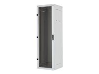 19" stojanový rozvádzač 47U/600x800mm presklené dvere, IP20 nosnosť 800kg svetlosivý RAL7035
