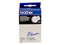 Biela, modrá - Rolka (0,9 cm x 7,7 m) 1 kus páska pre tlačiareň - pre P-Touch PT-15, PT-20, PT-2000, PT-3000, PT-500, PT-5000, PT-6, PT-8, PT-8E