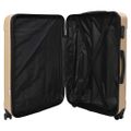 vidaXL Kufor so zámkom 3 ks šampanského 50 x 31 x 78 cm ABS plast
