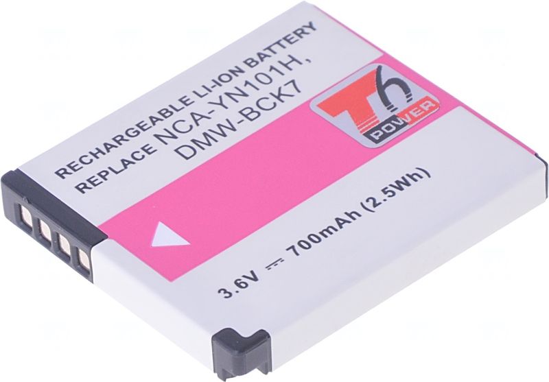 Batéria T6 Power Panasonic DMW-BCK7, DMW-BCK7E, NCA-YN101H, NCA-YN101F, NCA-YN101G, 700mAh, 2,5Wh