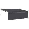 vidaXL Sklopná markíza Antracit 400 × 300 cm Polyester a hliník