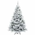 vidaXL Umelý vianočný stromček s 300 LED-i Biela 210 cm PE a PVC