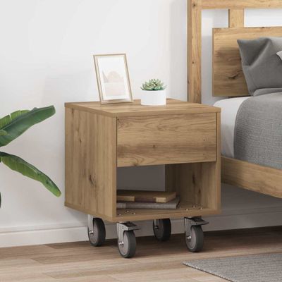 vidaXL Nočný stolík 2 pcs Remeselný dub 40,5 x 40 x 48 cm