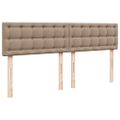 vidaXL Boxspring posteľ s matracom kapučínová 200x200 cm umelá koža