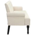 vidaXL Lavička s operadlom 120x62x75,5 cm, ľan