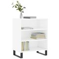 vidaXL Komoda lesklá biela 57x35x70 cm kompozitné drevo