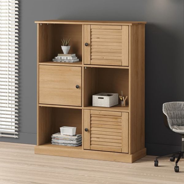 vidaXL Knižnica VIGO 90x35x114,5 cm masívna borovica