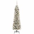 vidaXL Umelý vianočný stromček Biela 210 cm PVC, kov a plast