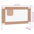 vidaXL Zábrana na detskú posteľ sivohnedá 90x25 cm látka