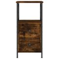 vidaXL Nočný stolík dymový dub 34x35,5x70 cm spracované drevo