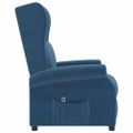 vidaXL Elektrické sklápacie kreslo wingback modré látka