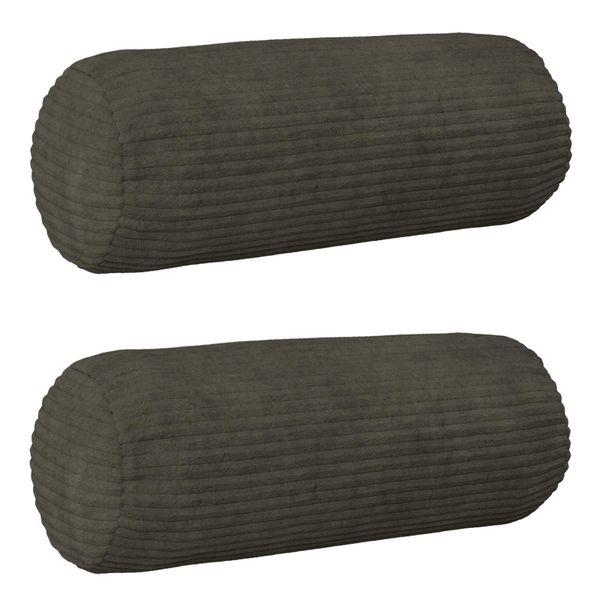 vidaXL Poťah na podložku 2 pcs HEERLEN Antracitová Ø 15 x 40 cm