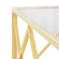 vidaXL Konferenčný stolík 80x80x40 cm nehrdzavejúca oceľ a sklo