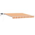 vidaXL Sklopná markíza Žltá a oranžová 350 x 250 cm Tkanina a hliník