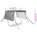 vidaXL Strieška Bimini s 3 oblúkmi a sieť. stenami 183x(185-198)x137cm
