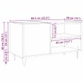 vidaXL Skrinka na gramofónové platne Čierny dub 85 x 38 x 48 cm