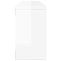 vidaXL Nástenné police 2ks, lesklé biele 80x15x26,5cm kompozitné drevo