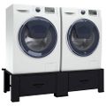 vidaXL Pedestal na práčku 2 ks Čierny 127 x 54,5 x 32,5 cm Oceľ
