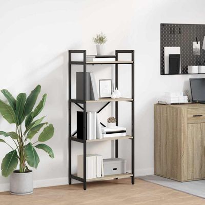 vidaXL Regál na knihy 4 úrovní 56 x 34 x 133,5 cm Kompozitné drevo