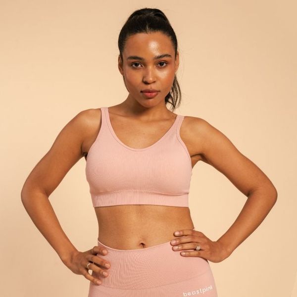 Športová podprsenka Hyper Pink - BeastPink, veľkosť M, veľkosť oblečenia M