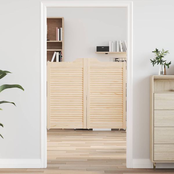vidaXL Kladivové dvere 2 pcs Prírodná Borovicový masív