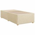 vidaXL Posteľ boxspring s matracom Krémová 90 x 190 cm Látka