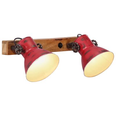 vidaXL Stolová lampa 25 W šmuhovaná červená 45x25 cm E27