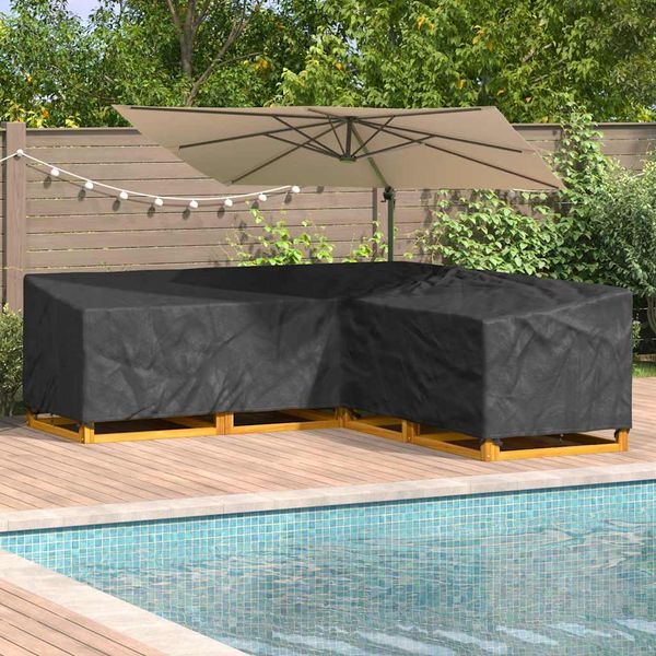 vidaXL Obal na nábytok 255 x 255 x 80 cm 600D Oxford tkanina Tvar L