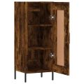 vidaXL Komoda dymový dub 34,5x34x90 cm spracované drevo