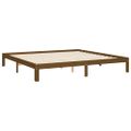 vidaXL Posteľný rám s čelom medovo-hnedý 200x200 cm masívne drevo