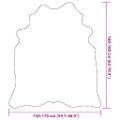 vidaXL Koberec pravá hovädzia koža čierny 150x170 cm
