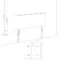 vidaXL Čelo postele so záhybmi tmavomodrá 163x23x78/88 cm zamat