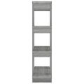 vidaXL Knižnica/deliaca stena sivý dub sonoma 80x30x123,5 cm