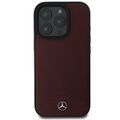 Puzdro Mercedes pre iPhone 16 Pro 6,3" MEHMP16L23RBARR Tvrdé puzdro Textúrovaná a hladká koža MagSafe červená