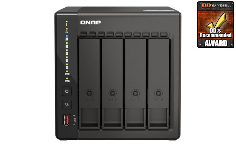 QNAP TS-453E-8G (4core 2,6GHz, 8GB RAM, 4x SATA, 2x M.2 NVM slot, 2x HDMI 4K, 2x 2,5GbE, 4x USB)
