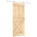 vidaXL Posuvné dvere Prírodná a biela 85 x 210 cm