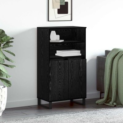 vidaXL Highboard Čierna 60 x 36 x 110 cm Kompozitné drevo