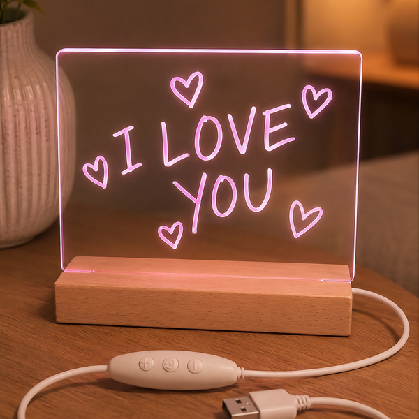 Forever Light Wooden Acryl LED Night Light FNL-18 with marker pen