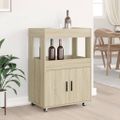 vidaXL Barový vozík dub sonoma 60x39,5x89 cm kompozitné drevo