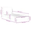 vidaXL Rám postele Dover tmavohnedá 80x200 cm látka