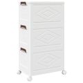 vidaXL stohovateľný úložný box kolesami 3vrstvový 28 L 48,5x29,5x86 cm