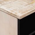 vidaXL TV skrinka Biela 100 x 33,5 x 46 cm Masívne mango drevo