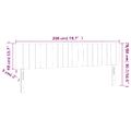 vidaXL Čelo postele s LED zelené 200x5x78/88 cm látka