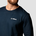 Tričko Basic s dlhým rukávom Navy - GymBeam, veľkosť XXL, veľkosť oblečenia XXL