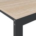 vidaXL Počítačový stôl čierny a dubový 110x60x73 cm drevotrieska