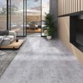 vidaXL Nesamolepiace podlahové dosky, PVC 4,46 m² 3 mm, cementovo sivé