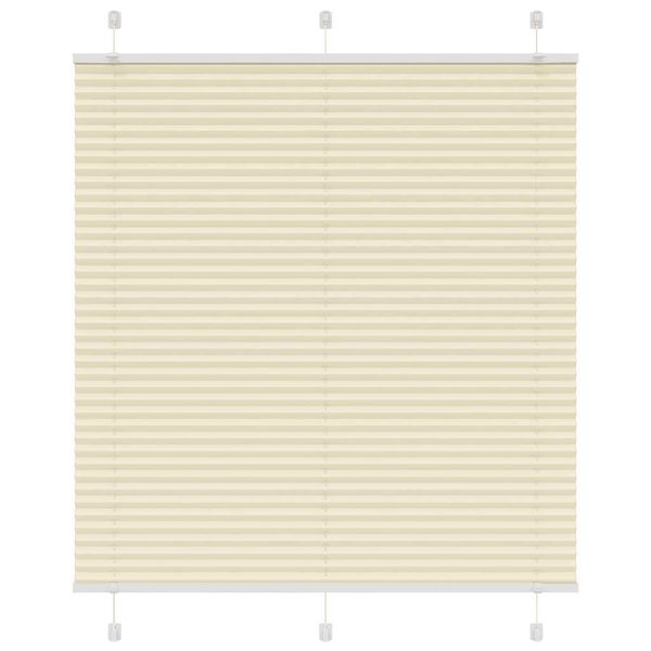 vidaXL plisovaná roleta krémová 115x150 cm Šírka látky 114,4 cm