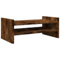 vidaXL Stojan na monitor dymový dub 50x27x20 cm kompozitné drevo